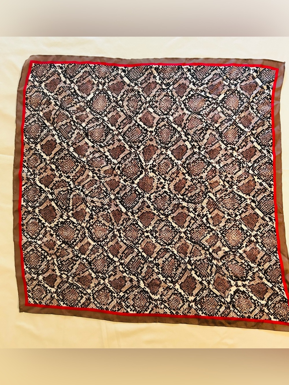 LOFT silk scarf in Brown Snake 25”